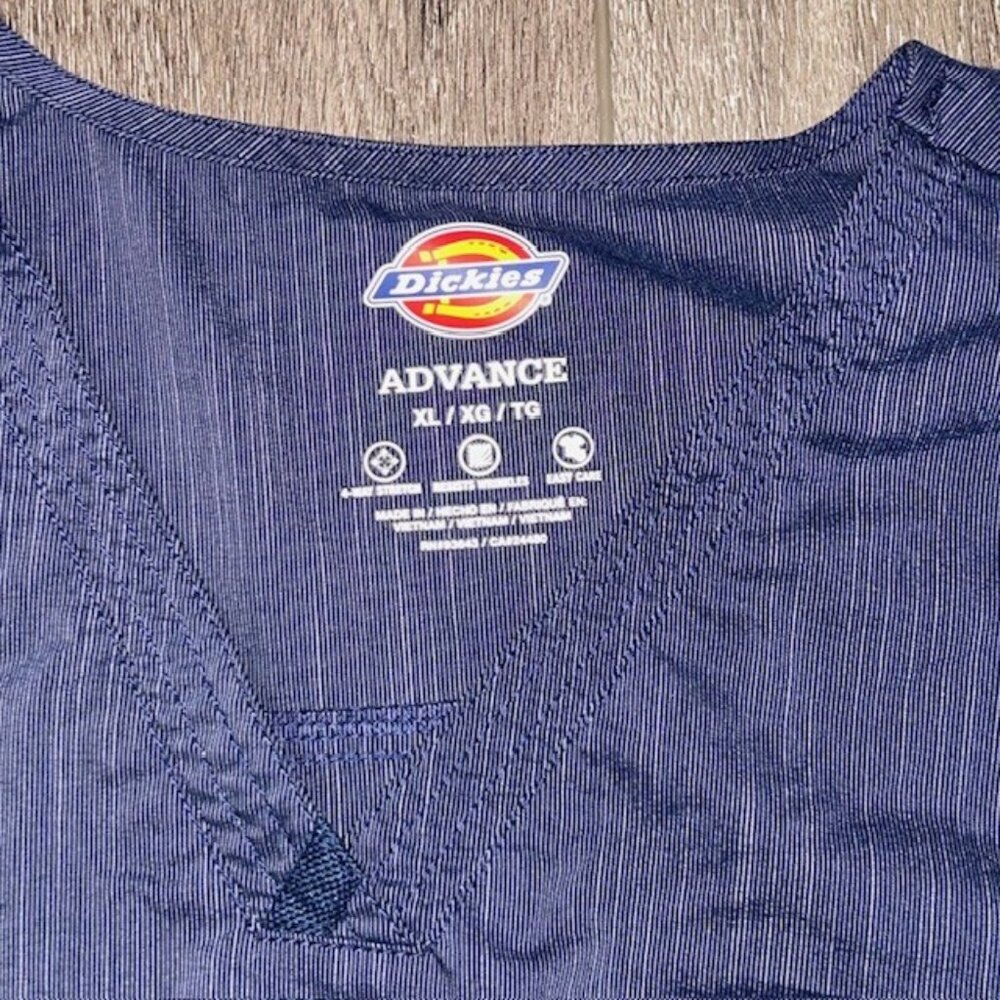 Pewter Dickies Scrubs Advance Unisex V Neck 3 Pocket Top DK695 Pants DK165 Sz XL - Picture 3 of 8